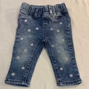 GAP - Denim Jeans with Silver Polka Dots